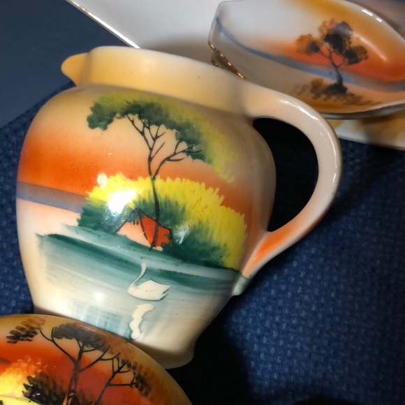 chikaramachi Kitchen Vintage Chikaramachi Japan Hand Painted Tea